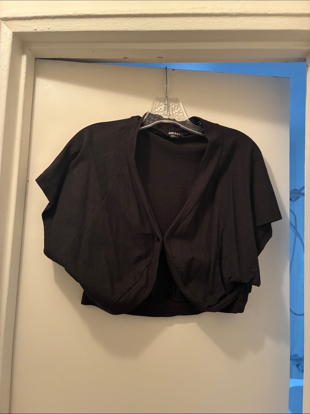 DKNY Black Cropped Cardigan